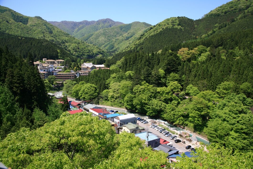 四万温泉全景